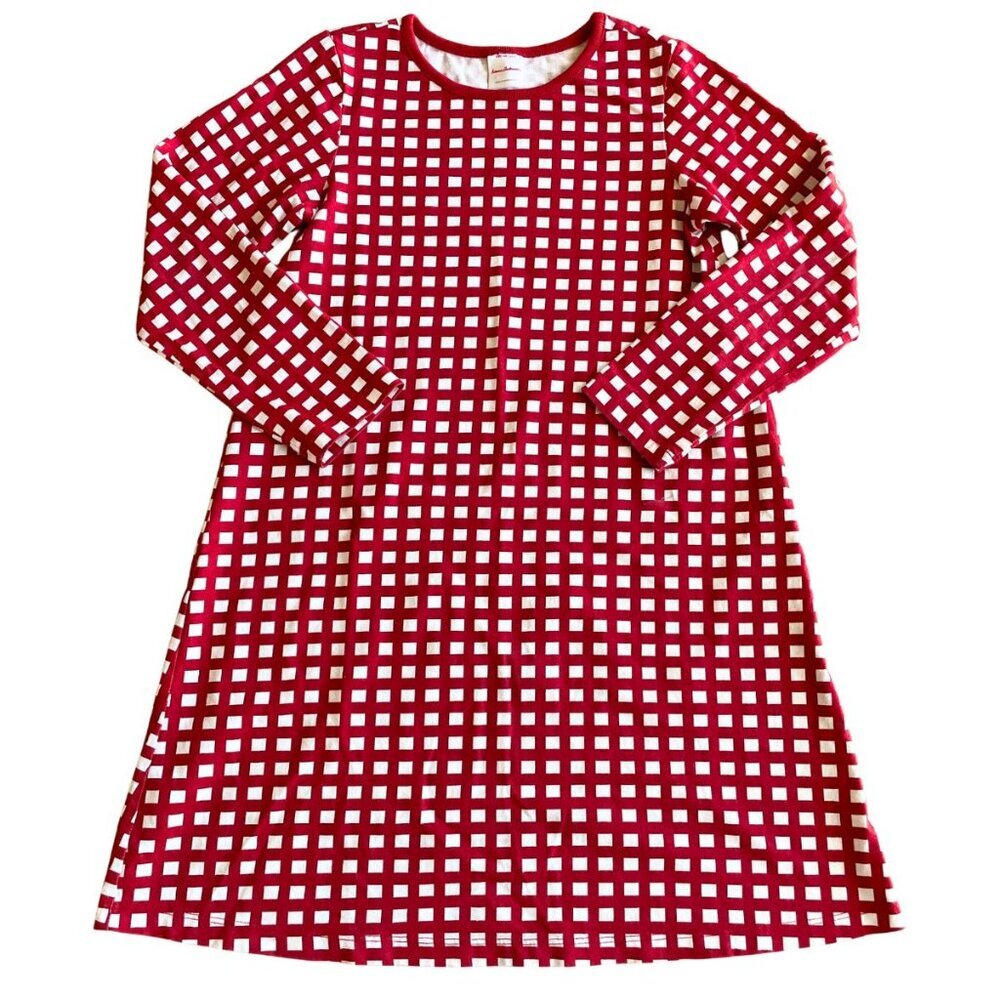 Hanna Andersson 100% Cotton Holiday Print Dress, Hanna Red & White Checkered